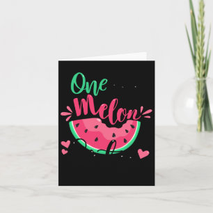One In A Melon Sister Summer Birthday Party Matchi Card