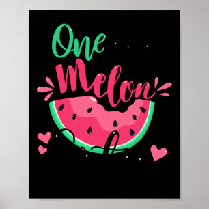 One In A Melon Sister Summer Birthday Party Matchi Poster
