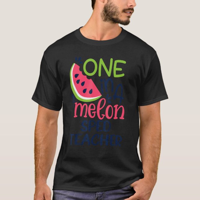 One In A Melon Sped Teacher Hello Summer T-Shirt (Front)