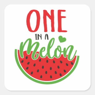 One in a melon square sticker