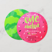 One in a Melon Sweet Summer Watermelon Birthday