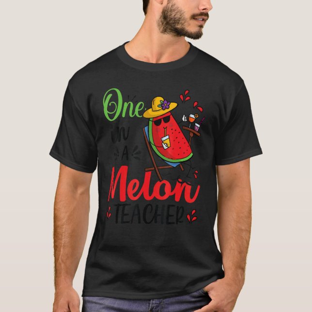 One In A Melon Teacher Birthday Party Family Match T-Shirt (Front)
