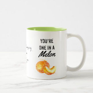one in a melon, valentine, anniversary, Mum mug, Two-Tone Coffee Mug