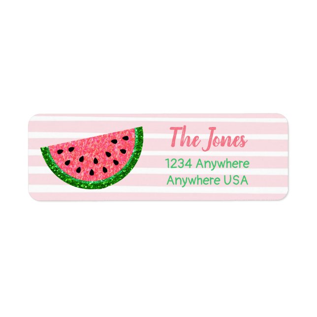 One in a melon, Watermelon address labels, sticker (Front)