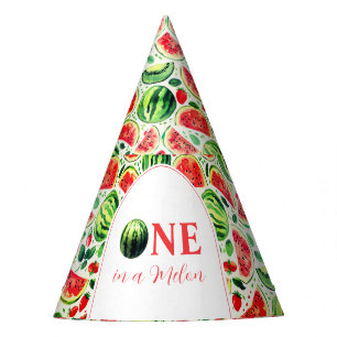 One In A Melon Watermelon Birthday Party Hat