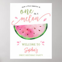 One in a Melon Watermelon Birthday Welcome