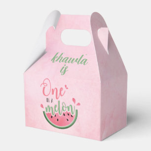 One in a Melon Watermelon first birthday  Favour Box