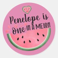 One In A Melon Watermelon Personalised Birthday Cl