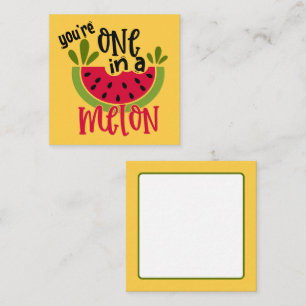 One in a Melon Watermelon Pun Card