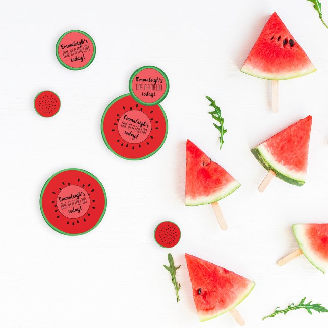One in a Melon Watermelon Theme Birthday Confetti (Creator Uploaded)
