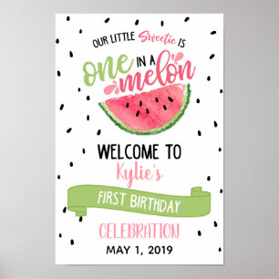 One in a Melon Welcome Sign