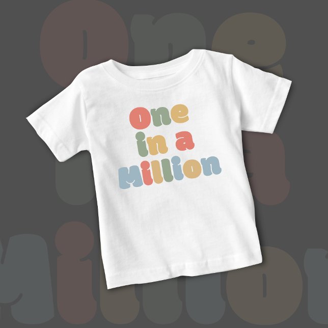 One in a million - Baby T-Shirt | DP7Art (birthday gift, unique t shirt, for kids, imperials, colorful, white t shirt, unique gift, million. )
