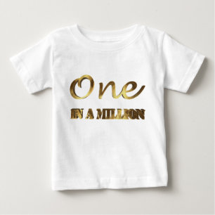 One in a million Elegant Gold Brown Typography Baby T-Shirt