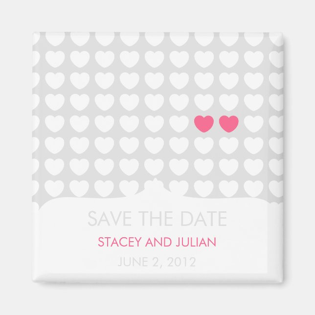 One in a Million Hearts Save the Date Magnet (Front)