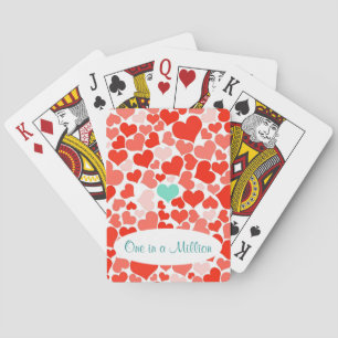 One in a Million Hearts Valentine Playing Cards