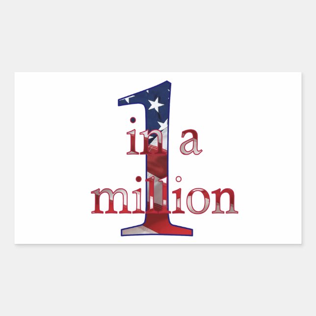One In A Million Rectangular Sticker (Front)