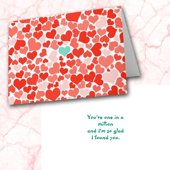 One in a Million Red Hearts Valentine Card (Creator Uploaded)
