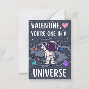 One in a Universe Classroom Valentine's Day Card