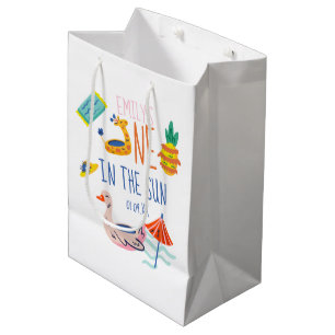 One in in the sun first birthday party pool doodle medium gift bag