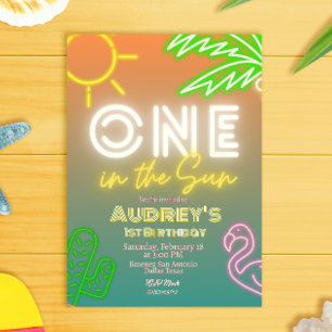 One in the Sun - 1st Birthday Invitation