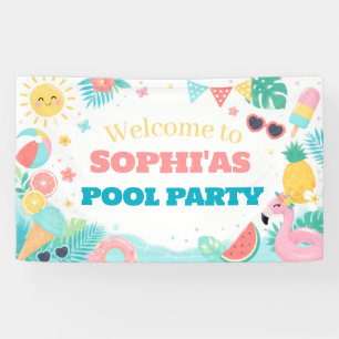 One in the Sun 1st Birthday Pool Party Banner