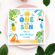 One In The Sun 1st Pool Party Summer Birthday