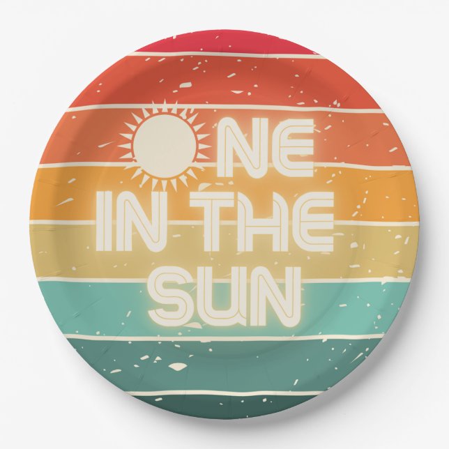 One in the Sun, Birthday Party Plate (Front)