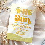 One In The Sun Summer Hippie Retro First Birthday Invitation<br><div class="desc">One In The Sun Summer Hippie Retro First Birthday invitation</div>