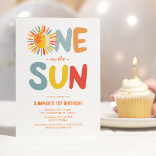 One in the Sun Sunshine Kids Birthday Party Invitation