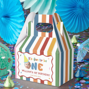 One is Fun Hat Birthday Party Favour Box
