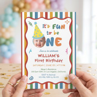 One is Fun Hat Birthday Party Invitation