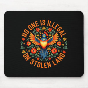 One is illegal on stolen land native american men mouse pad
