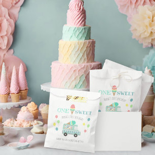One is sweet ice cream truck first birthday favour bag
