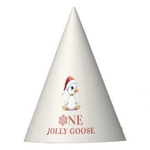 One Jolly Goose December First Birthday Party Hat