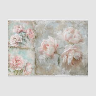 One Large and Two Smaller Gorgeous Roses Paintings Tissue Paper
