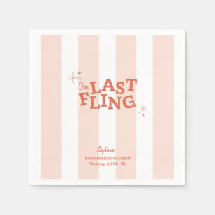 One Last Fling Bachelorette Napkin
