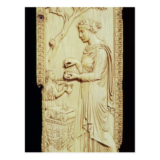 One leaf of the Symmachi Diptych Postcard