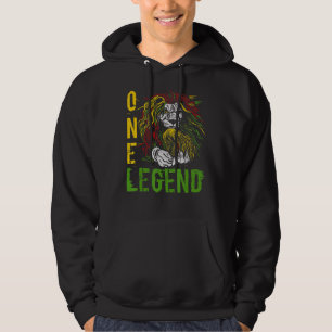 One Legend Reggae Style Lion For Reggae Music Hoodie