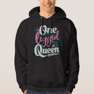 One Legged Queen - Handicap Wheelchair Ampu Hoodie