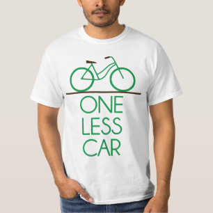 One Less Car Earth Friendly Bicycle T-Shirt