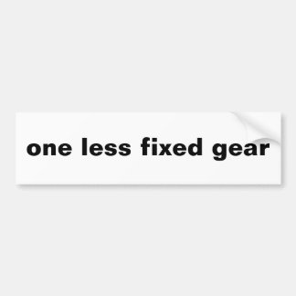 one less fixed gear bumper sticker