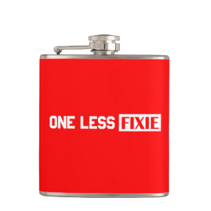 One Less Fixie Hip Flask