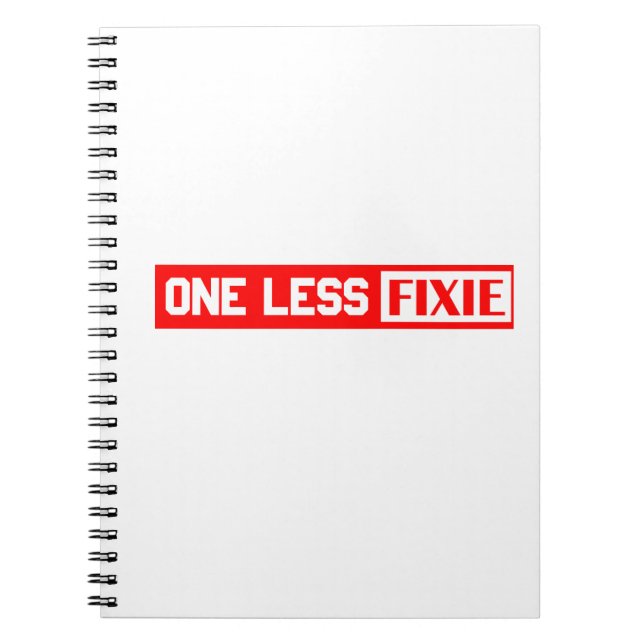One Less Fixie Notebook (Front)