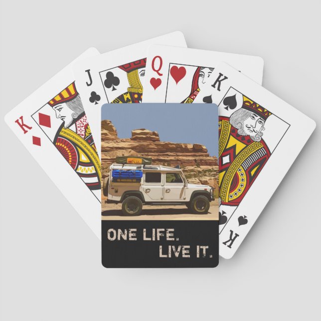 ONE LIFE.  LIVE IT. PLAYING CARDS (Back)