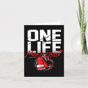 One Life Many Fight Martial Arts Fighter Karate Card
