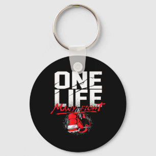 One Life Many Fight Martial Arts Fighter Karate Key Ring