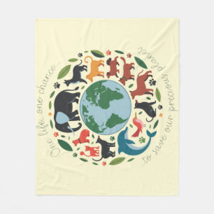 One life... One chance, to save our planet! Fleece Blanket