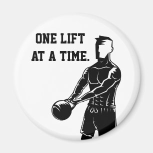 One Lift At A Time Kettlebell Workout Fitness Magnet