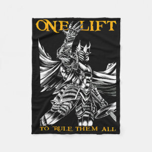 One Lift To Rule Them All Gym Weightlifting Bodybu Fleece Blanket