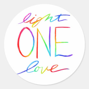 One Light & Love Inspirational Words Sticker Decal